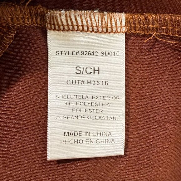 Mosaic & Co Y2K‎ Mini Skirt Womens S Cognac Faux Suede Brown Boho Western Retro - Picture 4 of 8